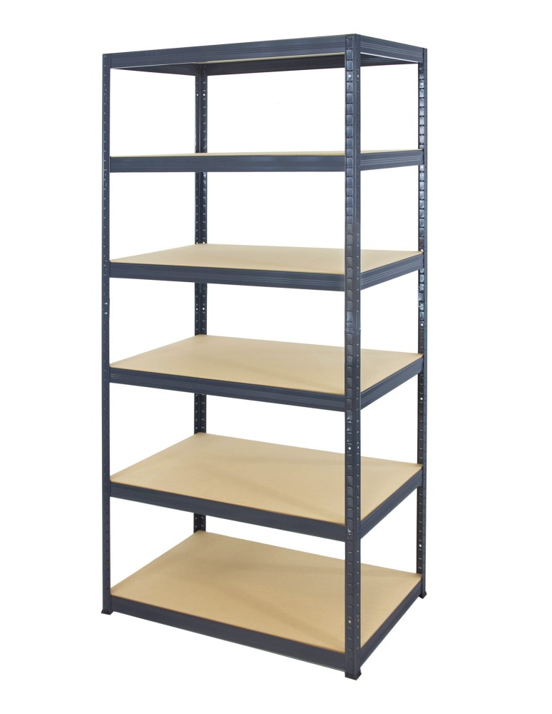 Kellerregale/Garagenregale - Metallregal Werkstatt Schwerlastregal Helios HGG_213x040x40_6 Böden, Traglast: 175 Kg, Farbe: GRAU - product new.modo24.de 1