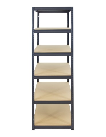 Kellerregale/Garagenregale - Metallregal Werkstatt Schwerlastregal Helios HGG_213x045x45_6 Böden, Traglast: 175 Kg, Farbe: GRAU - product 3