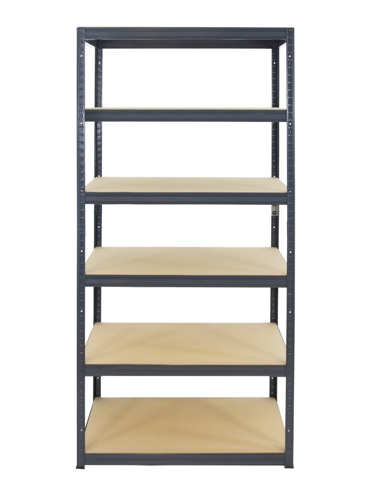 Kellerregale/Garagenregale - Metallregal Werkstatt Schwerlastregal Helios HGG_213x030x30_6 Böden, Traglast: 175 Kg, Farbe: GRAU - product new.modo24.de 1