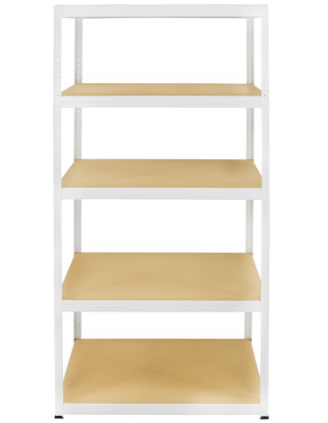 Metallregal Werkstatt Schwerlastregal Helios HWW_213x030x30_5 Böden, Traglast: 175 Kg, Farbe: WEIß - product 2
