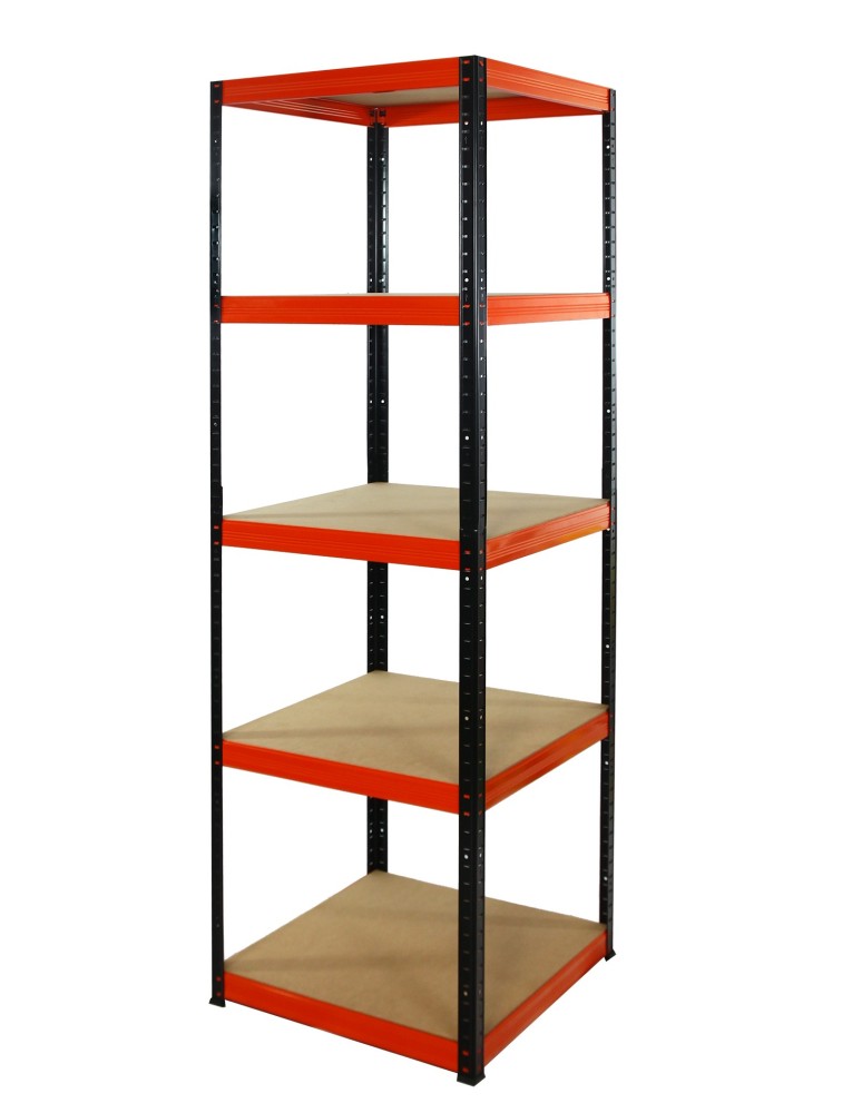 Kellerregale/Garagenregale - Metallregal Werkstatt Schwerlastregal Helios HBO_213x060x60_5 Böden, Traglast: 175 Kg, Farbe: SCHWARZ/ORANGE - product new.modo24.de 1