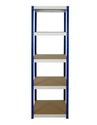 Metallregal Werkstatt Schwerlastregal Helios HNW_213x060x60_5 Böden, Traglast: 175 Kg, Farbe: BLAU/WEIß - product 2