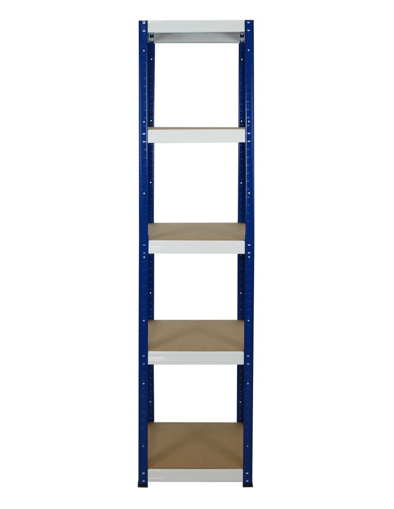 Kellerregale/Garagenregale - Metallregal Werkstatt Schwerlastregal Helios HNW_213x040x40_5 Böden, Traglast: 175 Kg, Farbe: BLAU/WEIß - product new.modo24.de 2