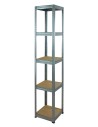 Metallregal Werkstatt Schwerlastregal Helios HZZ_213x030x30_5 Böden, Traglast: 175 Kg, Farbe: Verzinkt