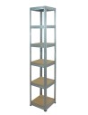 Metallregal Werkstatt Schwerlastregal Helios HZZ_196x030x30_6 Böden, Traglast: 175 Kg, Farbe: Verzinkt