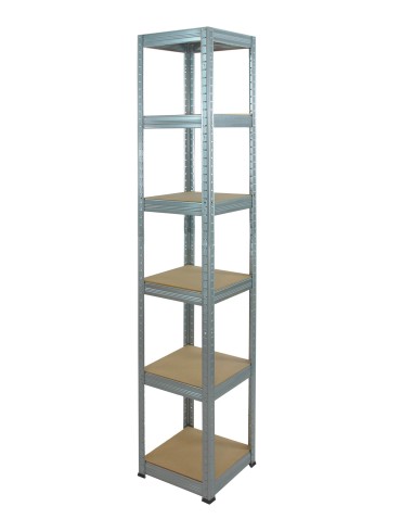 Metallregal Werkstatt Schwerlastregal Helios HZZ_196x035x35_6 Böden, Traglast: 175 Kg, Farbe: Verzinkt