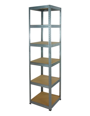 Metallregal Werkstatt Schwerlastregal Helios HZZ_196x040x40_6 Böden, Traglast: 175 Kg, Farbe: Verzinkt