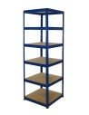Metallregal Werkstatt Schwerlastregal Helios HNN_196x060x60_6 Böden, Traglast: 175 Kg, Farbe: BLAU