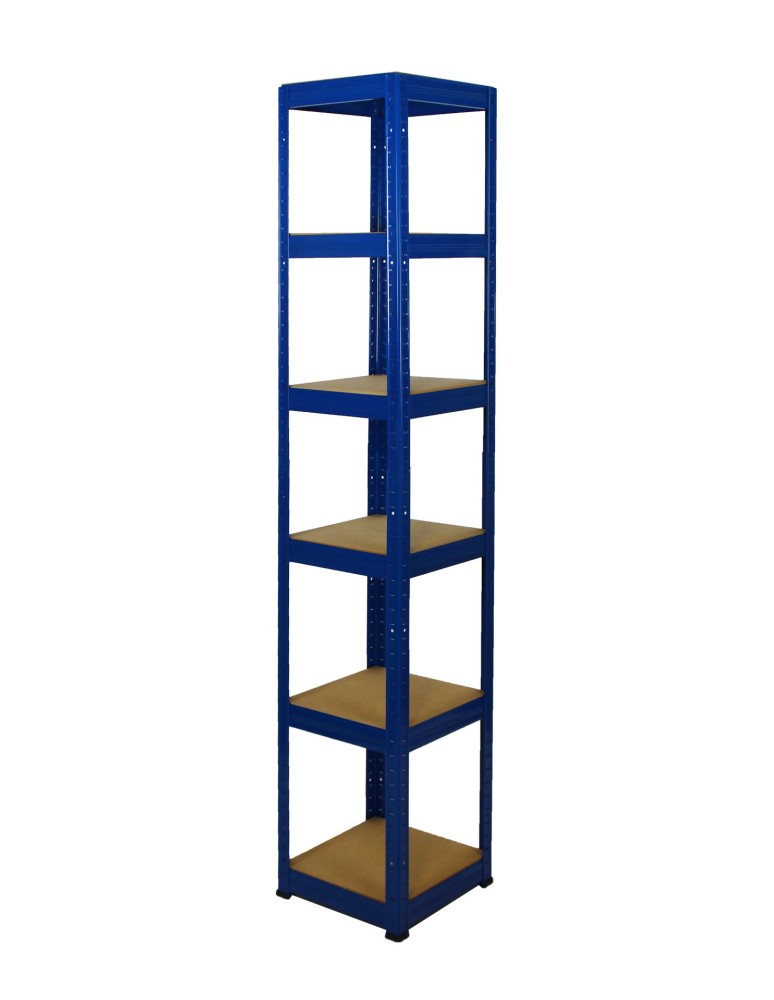 Kellerregale/Garagenregale - Metallregal Werkstatt Schwerlastregal Helios HNN_196x030x30_6 Böden, Traglast: 175 Kg, Farbe: BLAU - product new.modo24.de 1