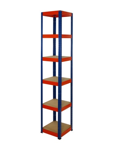Kellerregale/Garagenregale - Metallregal Werkstatt Schwerlastregal Helios HNO_196x035x35_6 Böden, Traglast: 175 Kg, Farbe: BLAU/ORANGE - product 1