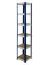 Metallregal Werkstatt Schwerlastregal Helios HNW_196x035x35_6 Böden, Traglast: 175 Kg, Farbe: BLAU/WEIß