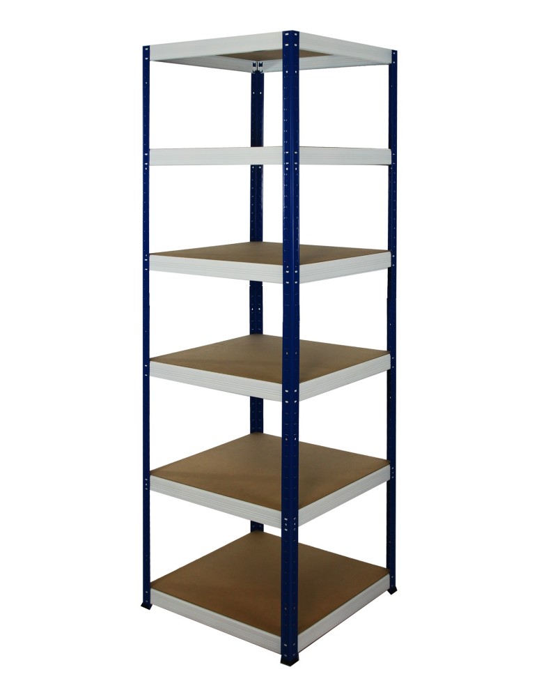 Kellerregale/Garagenregale - Metallregal Werkstatt Schwerlastregal Helios HNW_196x060x60_6 Böden, Traglast: 175 Kg, Farbe: BLAU/WEIß - product new.modo24.de 1