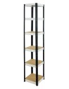 Metallregal Werkstatt Schwerlastregal Helios HBW_196x040x40_6 Böden, Traglast: 175 Kg, Farbe: SCHWARZ/WEIß