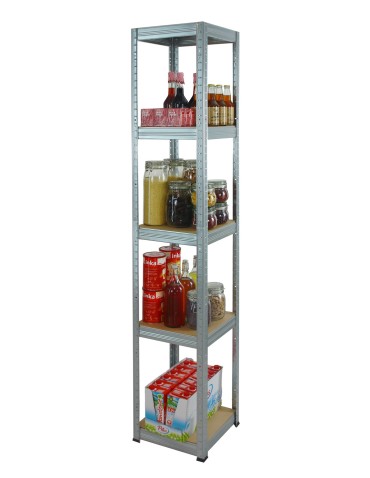Kellerregale/Garagenregale - Metallregal Werkstatt Schwerlastregal Helios HZZ_196x030x30_5 Böden, Traglast: 175 Kg, Farbe: Verzinkt - produkt 3