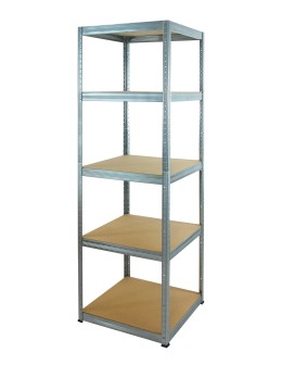 Metallregal Werkstatt Schwerlastregal Helios HZZ_196x040x40_5 Böden, Traglast: 175 Kg, Farbe: Verzinkt