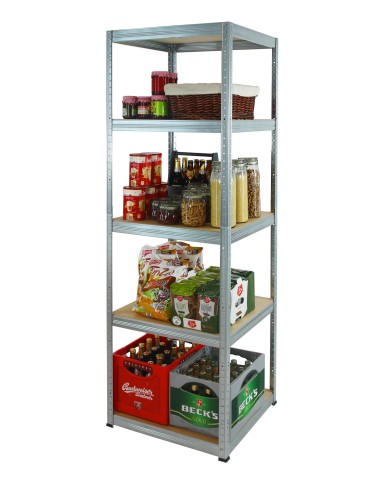 Kellerregale/Garagenregale - Metallregal Werkstatt Schwerlastregal Helios HZZ_196x060x60_5 Böden, Traglast: 175 Kg, Farbe: Verzinkt - produkt 4