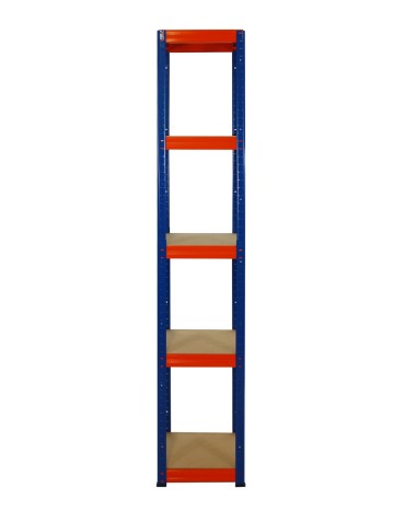 Metallregal Werkstatt Schwerlastregal Helios HNO_196x035x35_5 Böden, Traglast: 175 Kg, Farbe: BLAU/ORANGE - produkt 2