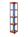Metallregal Werkstatt Schwerlastregal Helios HNO_196x060x60_5 Böden, Traglast: 175 Kg, Farbe: BLAU/ORANGE