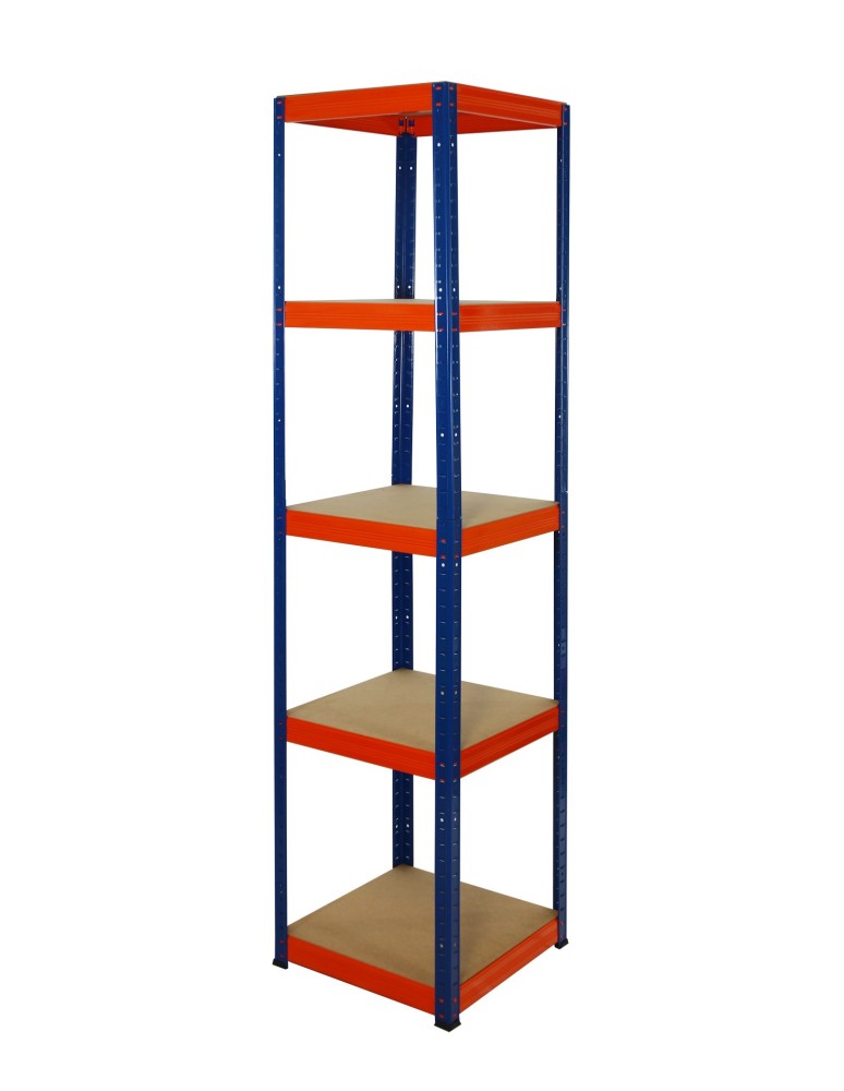 Kellerregale/Garagenregale - Metallregal Werkstatt Schwerlastregal Helios HNO_196x045x45_5 Böden, Traglast: 175 Kg, Farbe: BLAU/ORANGE - product new.modo24.de 1