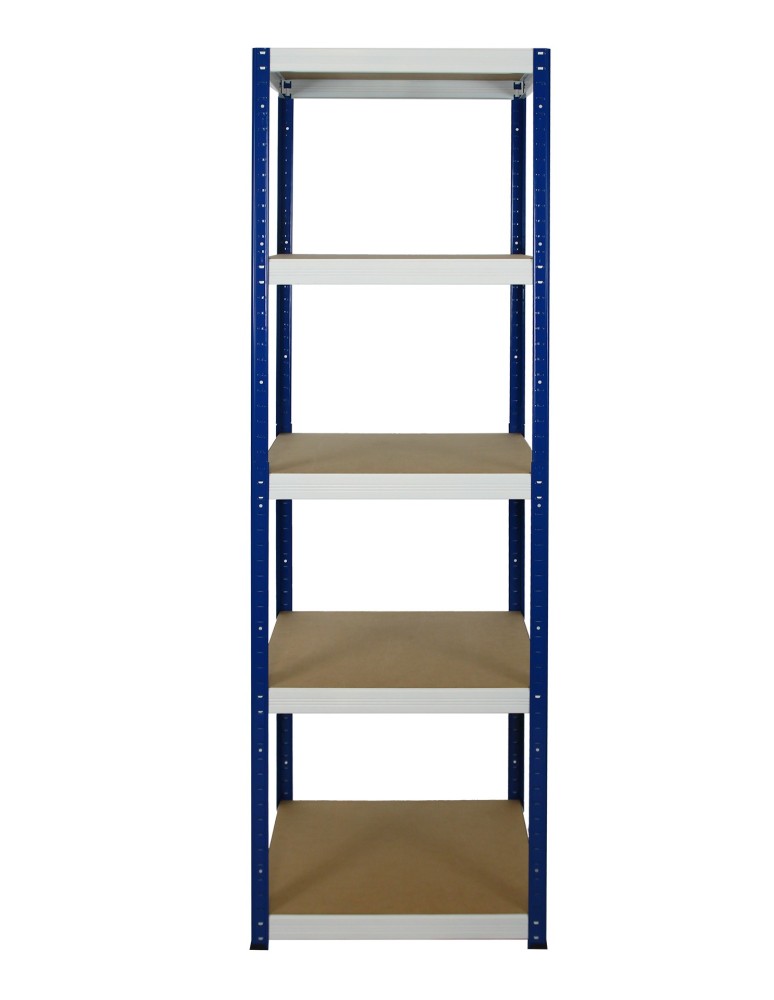 Kellerregale/Garagenregale - Metallregal Werkstatt Schwerlastregal Helios HNW_196x060x60_5 Böden, Traglast: 175 Kg, Farbe: BLAU/WEIß - product new.modo24.de 2