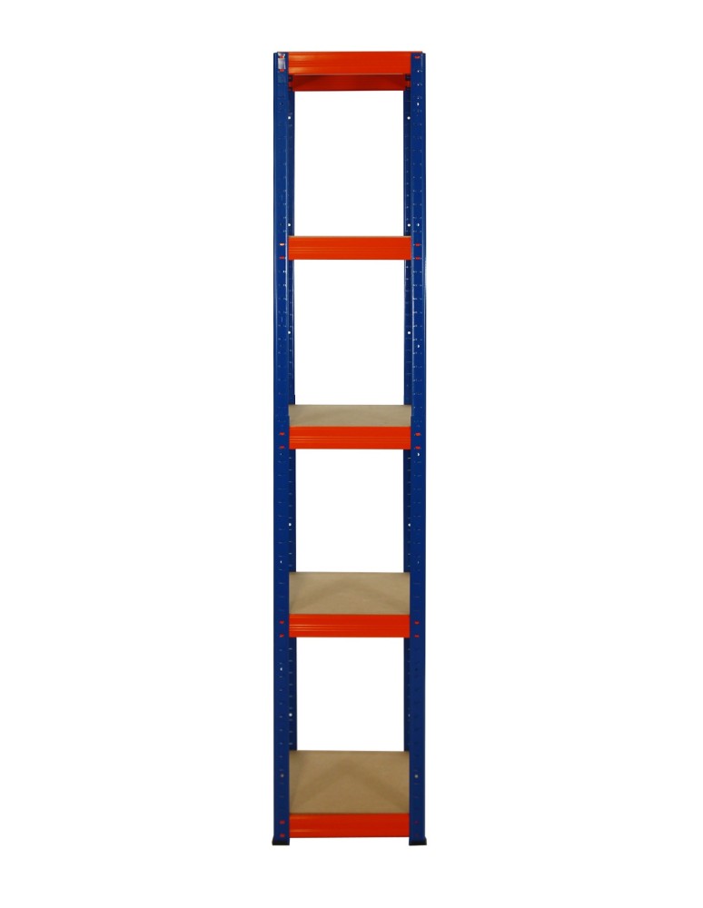 Kellerregale/Garagenregale - Metallregal Werkstatt Schwerlastregal Helios HNO_180x040x40_5 Böden, Traglast: 175 Kg, Farbe: BLAU/ORANGE - product new.modo24.de 2