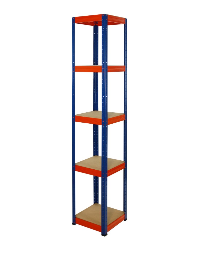 Kellerregale/Garagenregale - Metallregal Werkstatt Schwerlastregal Helios HNO_180x040x40_5 Böden, Traglast: 175 Kg, Farbe: BLAU/ORANGE - product new.modo24.de 1