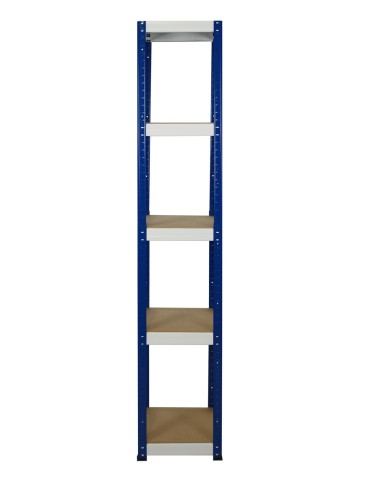 Metallregal Werkstatt Schwerlastregal Helios HNW_180x035x35_5 Böden, Traglast: 175 Kg, Farbe: BLAU/WEIß - product 2