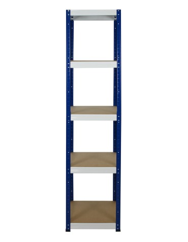 Metallregal Werkstatt Schwerlastregal Helios HNW_180x040x40_5 Böden, Traglast: 175 Kg, Farbe: BLAU/WEIß - product 2