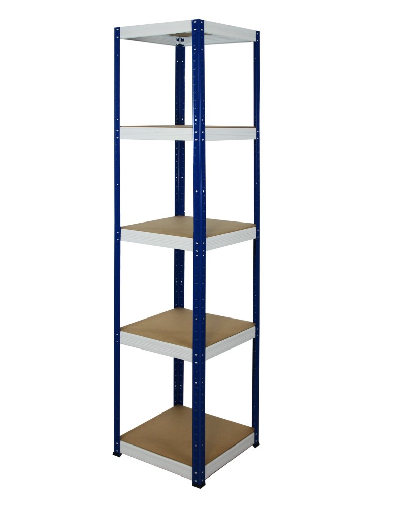 Kellerregale/Garagenregale - Metallregal Werkstatt Schwerlastregal Helios HNW_180x040x40_5 Böden, Traglast: 175 Kg, Farbe: BLAU/WEIß - product new.modo24.de 1
