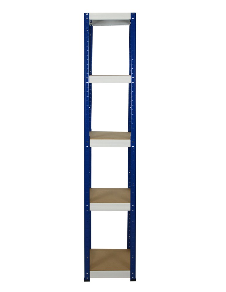 Kellerregale/Garagenregale - Metallregal Werkstatt Schwerlastregal Helios HNW_180x045x45_5 Böden, Traglast: 175 Kg, Farbe: BLAU/WEIß - product new.modo24.de 2
