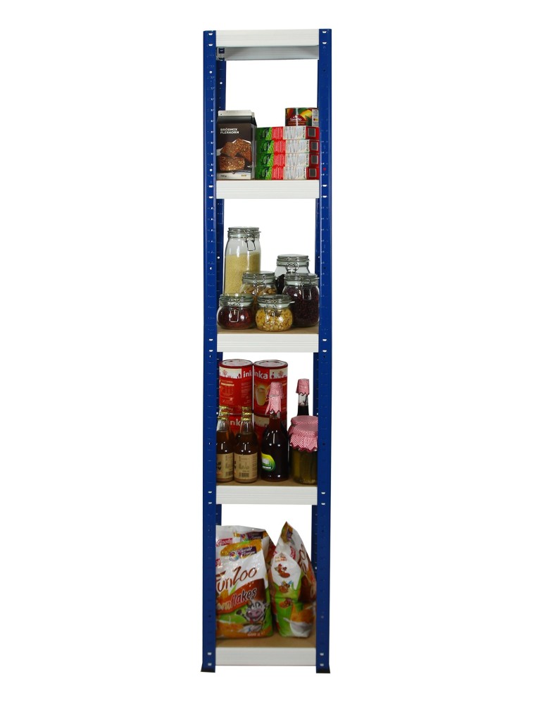 Kellerregale/Garagenregale - Metallregal Werkstatt Schwerlastregal Helios HNW_180x045x45_5 Böden, Traglast: 175 Kg, Farbe: BLAU/WEIß - product new.modo24.de 5