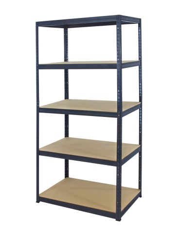 Kellerregale/Garagenregale - Metallregal Werkstatt Schwerlastregal Helios HGG_180x045x45_5 Böden, Traglast: 175 Kg, Farbe: GRAU - product 1