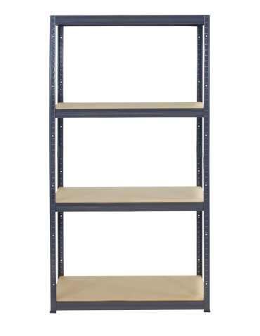 Metallregal Werkstatt Schwerlastregal Helios HGG_180x050x50_4 Böden, Traglast: 175 Kg, Farbe: GRAU - product 2