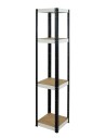 Metallregal Werkstatt Schwerlastregal Helios HBW_180x040x40_4 Böden, Traglast: 175 Kg, Farbe: SCHWARZ/WEIß