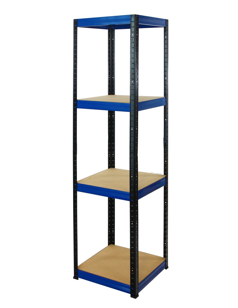 Kellerregale/Garagenregale - Metallregal Werkstatt Schwerlastregal Helios HBN_180x050x50_4 Böden, Traglast: 175 Kg, Farbe: SCHWARZ/BLAU - product new.modo24.de 1