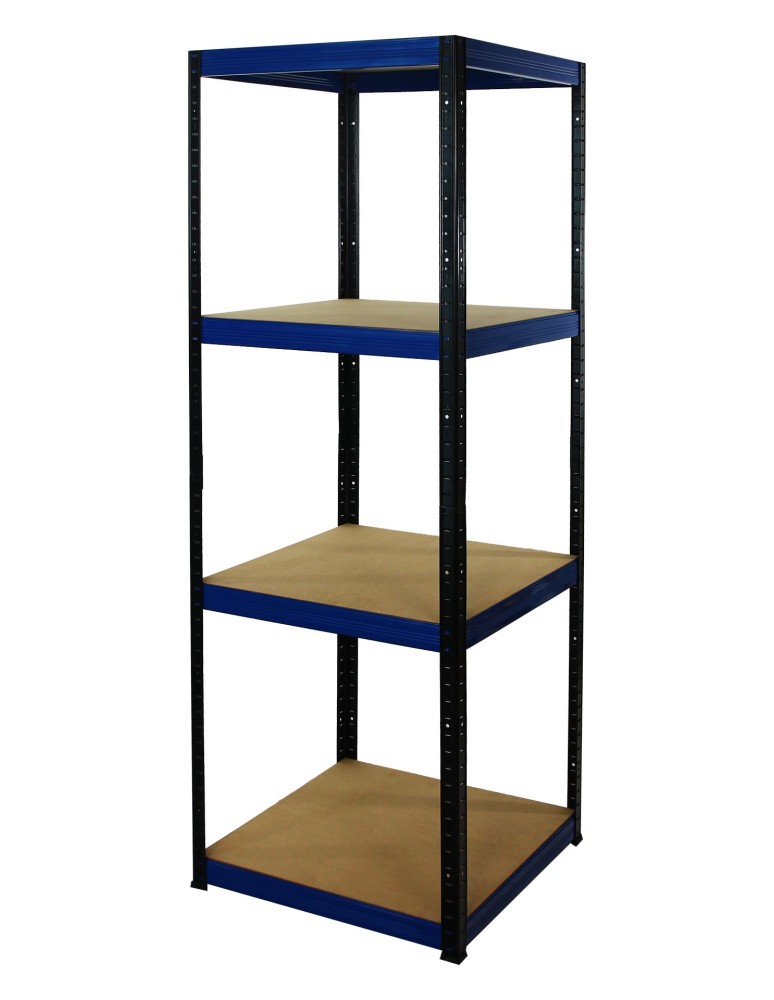 Kellerregale/Garagenregale - Metallregal Werkstatt Schwerlastregal Helios HBN_180x060x60_4 Böden, Traglast: 175 Kg, Farbe: SCHWARZ/BLAU - product new.modo24.de 1