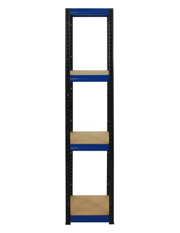 Metallregal Werkstatt Schwerlastregal Helios HBN_180x035x35_4 Böden, Traglast: 175 Kg, Farbe: Schwarz/BLAU - product 2
