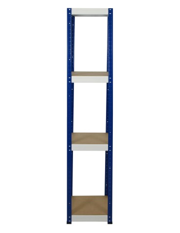 Metallregal Werkstatt Schwerlastregal Helios HNW_180x030x30_4 Böden, Traglast: 175 Kg, Farbe: BLAU/WEIß - product 2