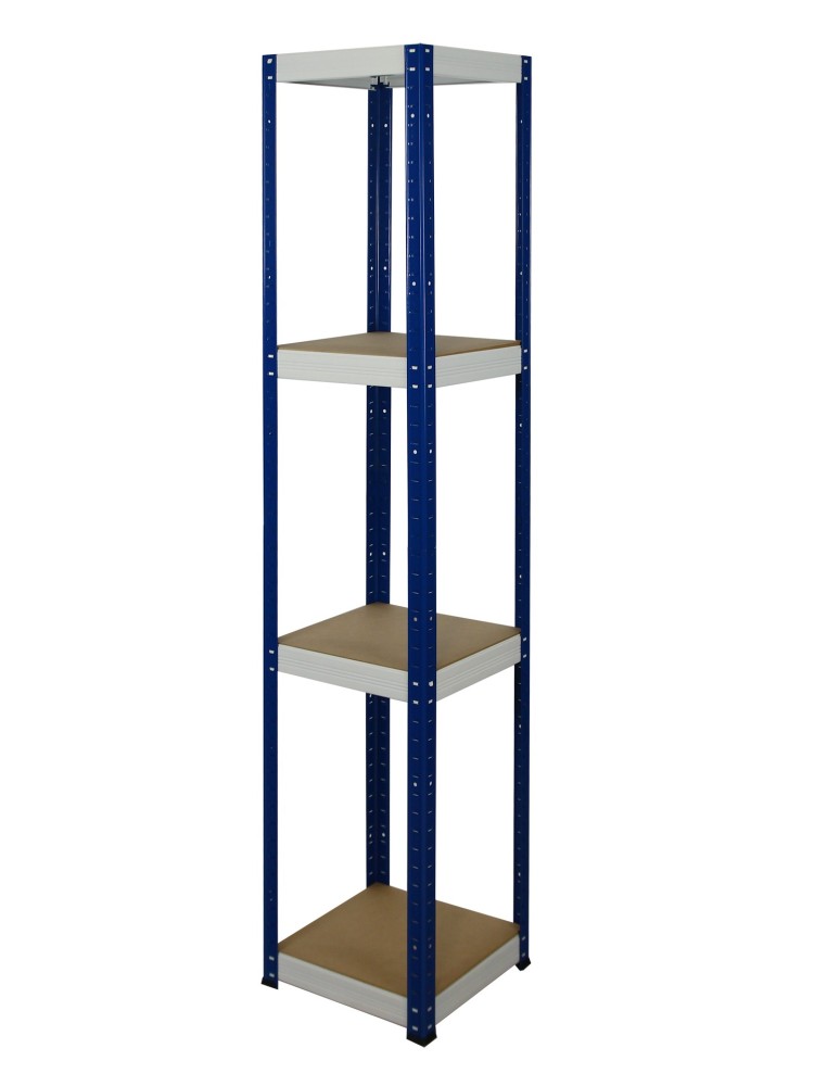 Kellerregale/Garagenregale - Metallregal Werkstatt Schwerlastregal Helios HNW_180x030x30_4 Böden, Traglast: 175 Kg, Farbe: BLAU/WEIß - product new.modo24.de 1