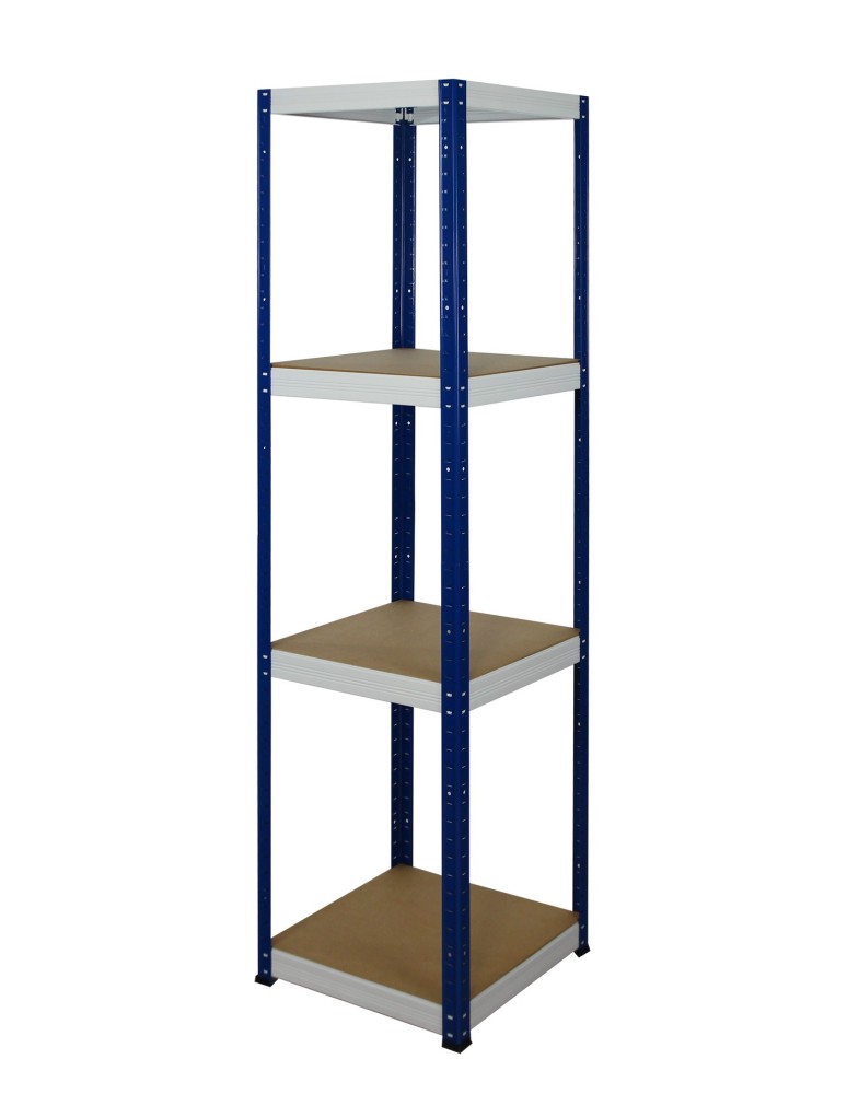 Kellerregale/Garagenregale - Metallregal Werkstatt Schwerlastregal Helios HNW_180x045x45_4 Böden, Traglast: 175 Kg, Farbe: BLAU/WEIß - product new.modo24.de 1
