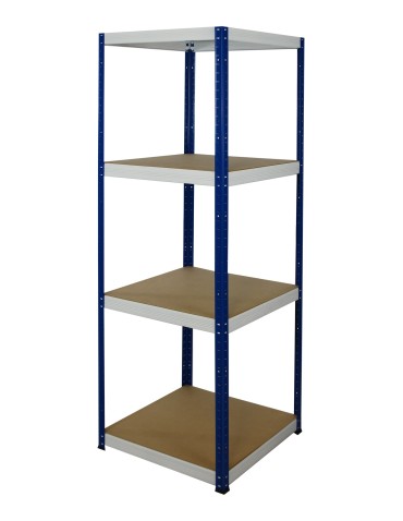 Kellerregale/Garagenregale - Metallregal Werkstatt Schwerlastregal Helios HNW_180x060x60_4 Böden, Traglast: 175 Kg, Farbe: BLAU/WEIß - produkt 1