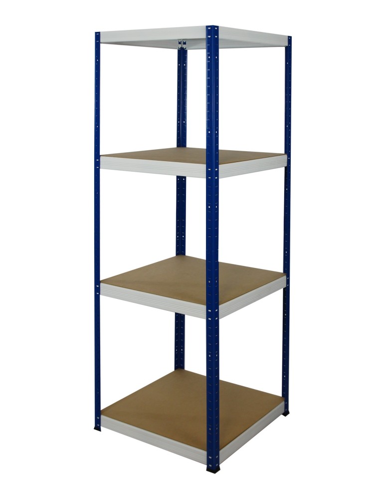 Kellerregale/Garagenregale - Metallregal Werkstatt Schwerlastregal Helios HNW_180x060x60_4 Böden, Traglast: 175 Kg, Farbe: BLAU/WEIß - product new.modo24.de 1