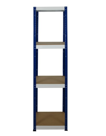 Metallregal Werkstatt Schwerlastregal Helios HNW_180x040x40_4 Böden, Traglast: 175 Kg, Farbe: BLAU/WEIß - produkt 2