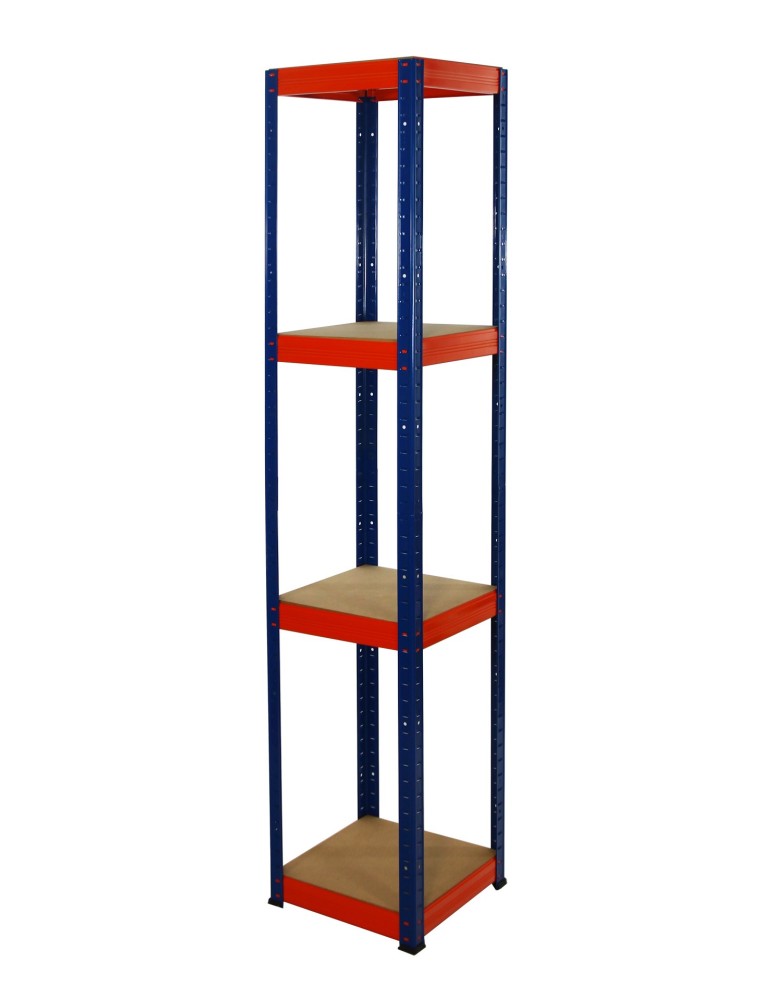 Kellerregale/Garagenregale - Metallregal Werkstatt Schwerlastregal Helios HNO_180x030x30_4 Böden, Traglast: 175 Kg, Farbe: BLAU/ORANGE - product new.modo24.de 1