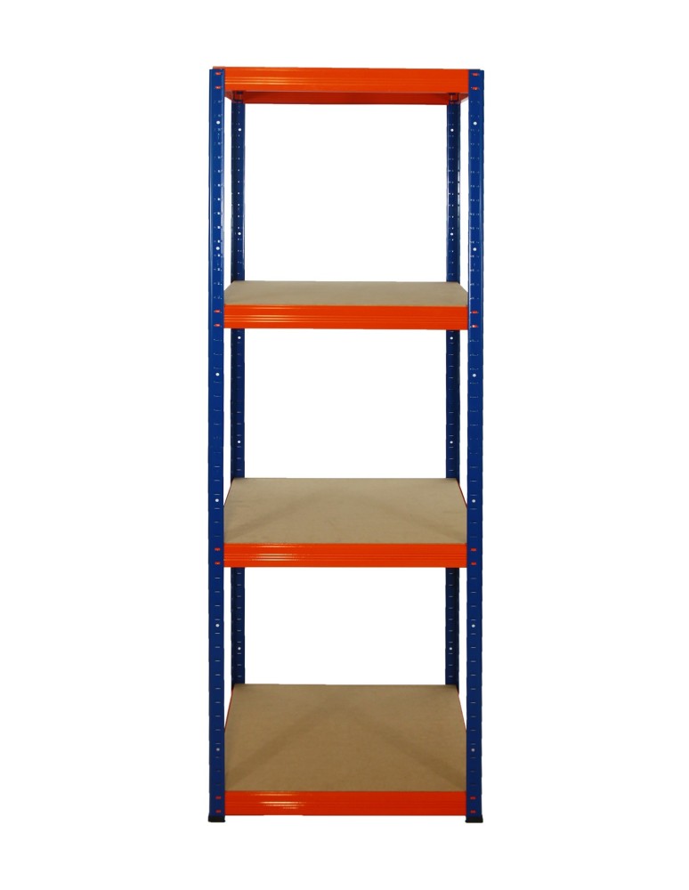 Kellerregale/Garagenregale - Metallregal Werkstatt Schwerlastregal Helios HNO_180x060x60_4 Böden, Traglast: 175 Kg, Farbe: BLAU/ORANGE - product new.modo24.de 2