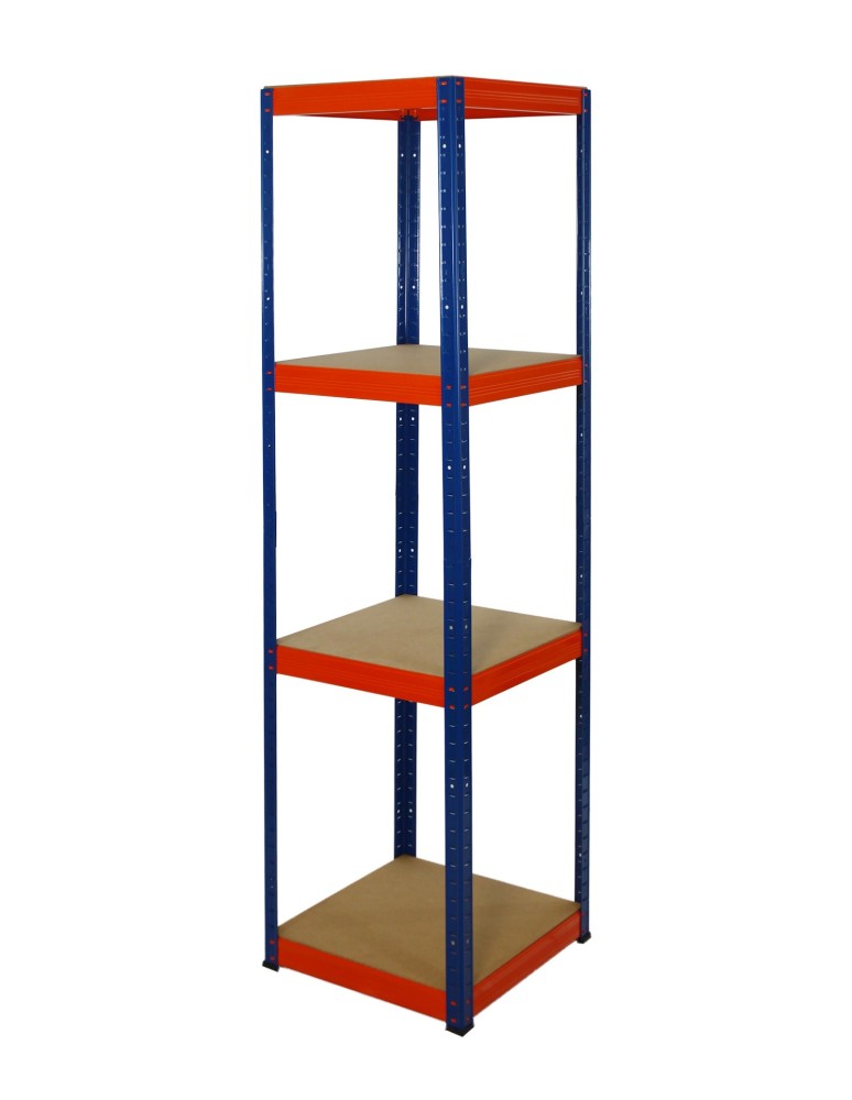 Kellerregale/Garagenregale - Metallregal Werkstatt Schwerlastregal Helios HNO_180x040x40_4 Böden, Traglast: 175 Kg, Farbe: BLAU/ORANGE - product new.modo24.de 1