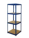 Metallregal Werkstatt Schwerlastregal Helios HNN_180x050x50_4 Böden, Traglast: 175 Kg, Farbe: BLAU