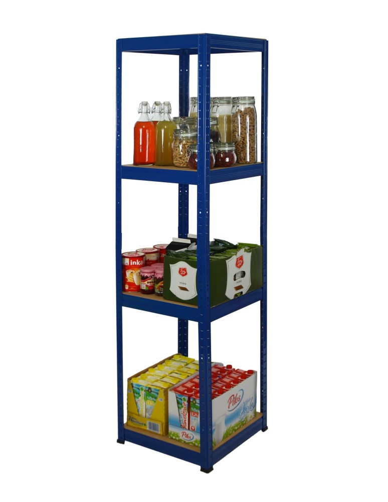 Kellerregale/Garagenregale - Metallregal Werkstatt Schwerlastregal Helios HNN_180x045x45_4 Böden, Traglast: 175 Kg, Farbe: BLAU - product new.modo24.de 3