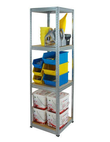 Kellerregale/Garagenregale - Metallregal Werkstatt Schwerlastregal Helios HZZ_180x050x50_4 Böden, Traglast: 175 Kg, Farbe: Verzinkt - product 5