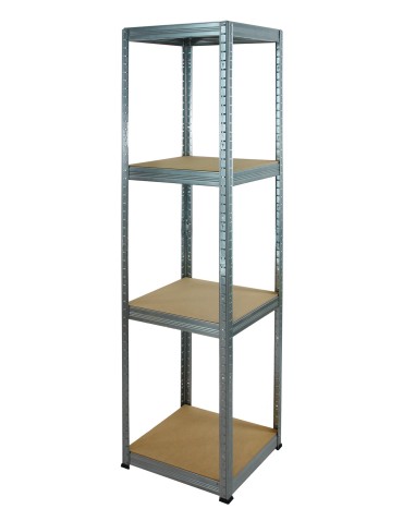 Metallregal Werkstatt Schwerlastregal Helios HZZ_180x040x40_4 Böden, Traglast: 175 Kg, Farbe: Verzinkt